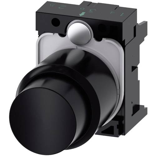Siemens 3SU12000FB100AA0 3SU1200-0FB10-0AA0 Drucktaster mit verlängertem Hub, Frontring Kunststoff, Betätiger erhaben Sc...