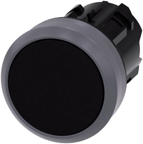 Siemens 3SU10300AB100AA0 3SU1030-0AB10-0AA0 Drucktaster Betätiger flach, Frontring Metall Schwarz 1 St.-1