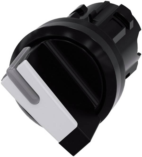 Siemens 3SU10022BF600AA0 3SU1002-2BF60-0AA0 Knebelschalter Frontring Kunststoff Schwarz, Weiß 1 x 90 ° 1 St.