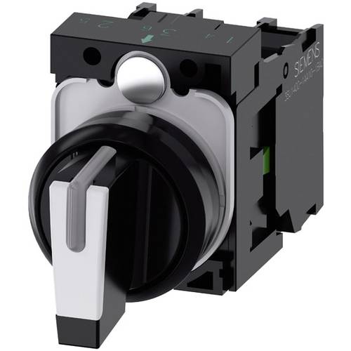 Thumbnail - Siemens 3SU11002BM601NA0 3SU1100-2BM60-1NA0 Knebelschalter Frontring Kunststoff Schwarz, Weiß 2 x 45 ° 1 St.