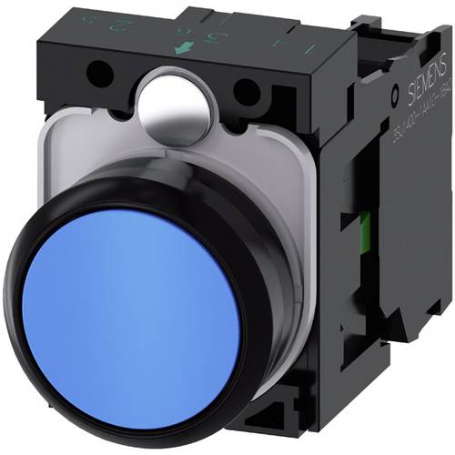 Siemens 3SU11000AB501BA0 3SU1100-0AB50-1BA0 Drucktaster Frontring Kunststoff, Betätiger flach Blau 1 St.