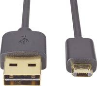 Anschlusskabel mit vergoldeten Steckern: USB-A und Micro-USB