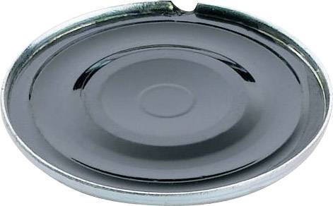 Eine schwarze Untertasse mit leicht erhöhtem Rand und einem kleinen Einschnitt.