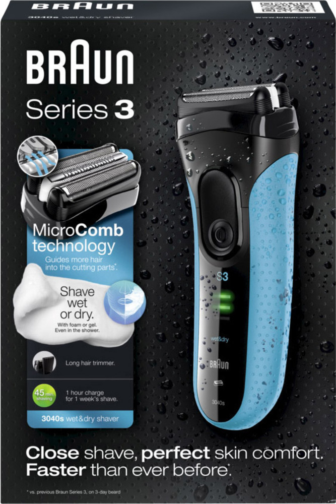 Folienrasierer Braun Series 3 3040 s Schwarz/Blau kaufen
