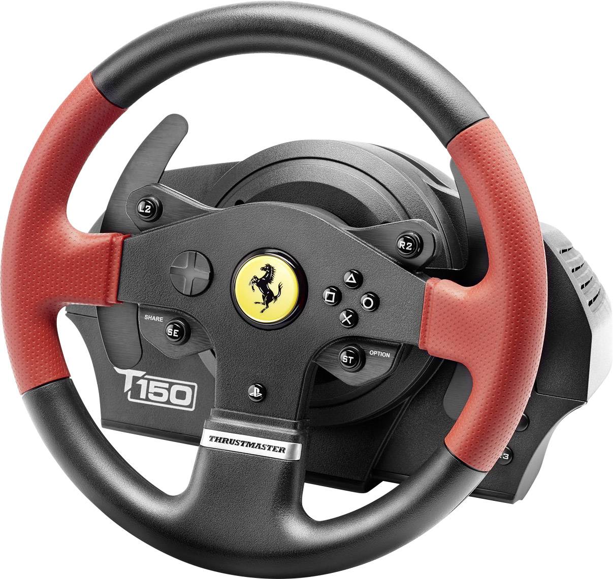 Thrustmaster T150 Ferrari Wheel Force Feedback Lenkrad USB-A (USB 2.0) PC, PlayStation 3, PlayStation 4 Schwarz, Rot ink-2