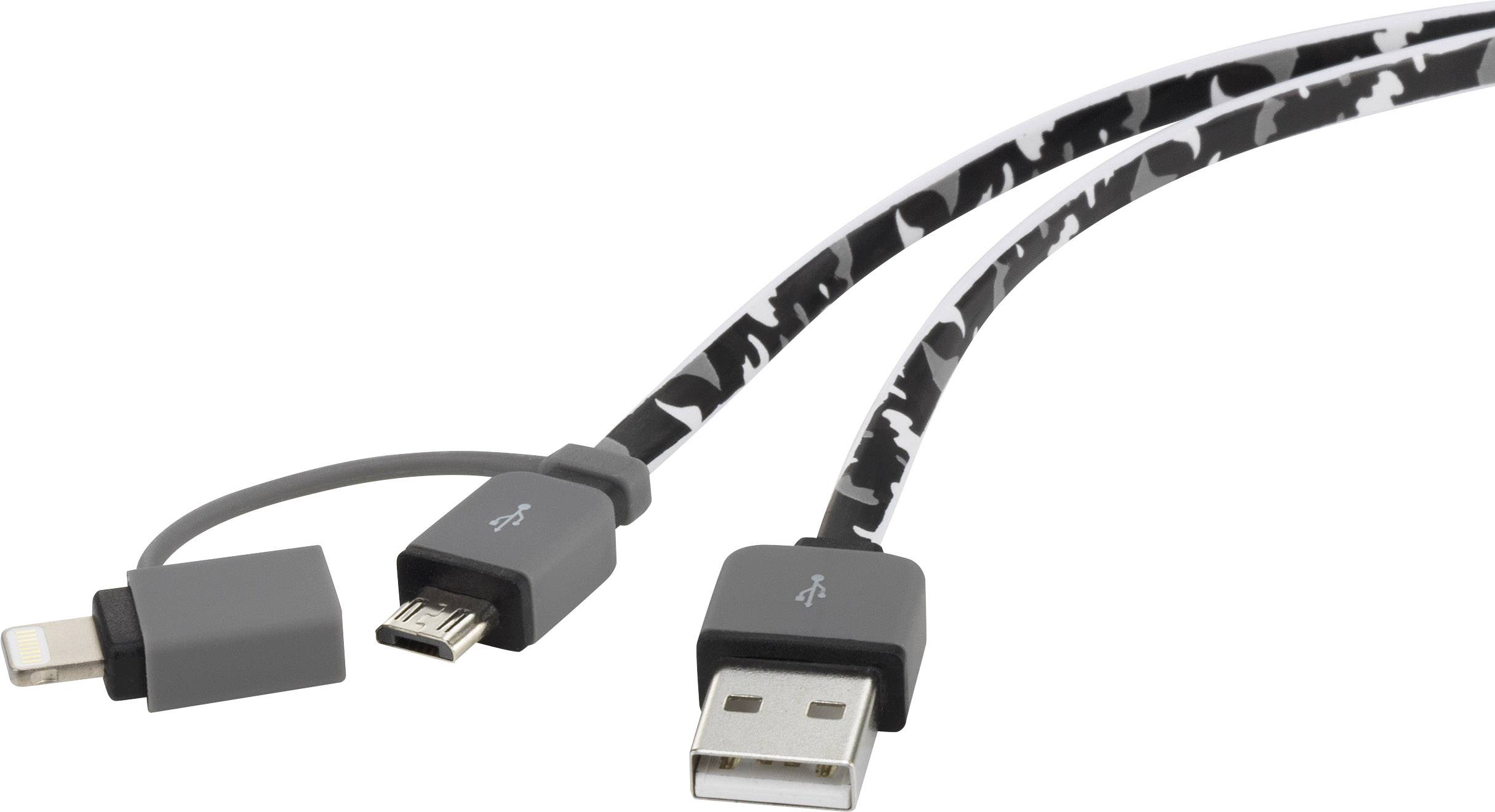 CONRAD Renkforce USB 2.0 Anschlusskabel [1x USB 2.0 Stecker A - 1x USB 2.0 Stecker Micro-B, Apple Do