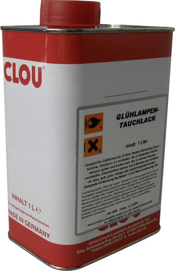 CLOU TLK1000/VIOLETT Glühlampen-Tauchlack 1 l Violett
