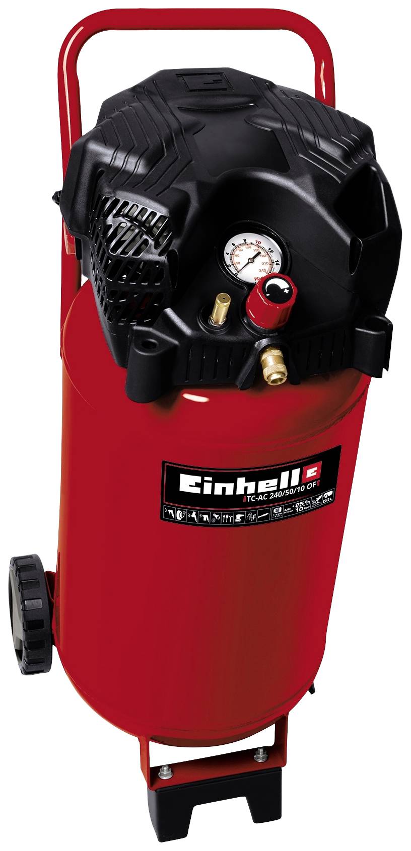 EINHELL Classic TH-AC 240/50/10 OF - Luftdruckkompressor - 1500 W - ölfrei - 240 l/min - 50 Liter (4