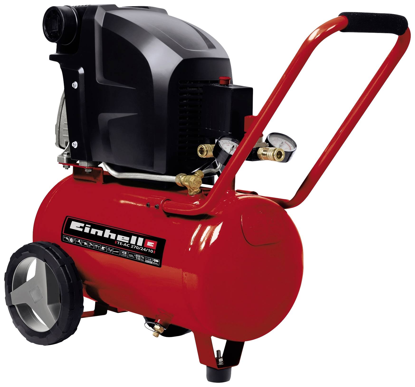 EINHELL Expert TE-AC 270/24/10 - Luftdruckkompressor - 1800 W - 270 l/min - 24 Liter (4010450)