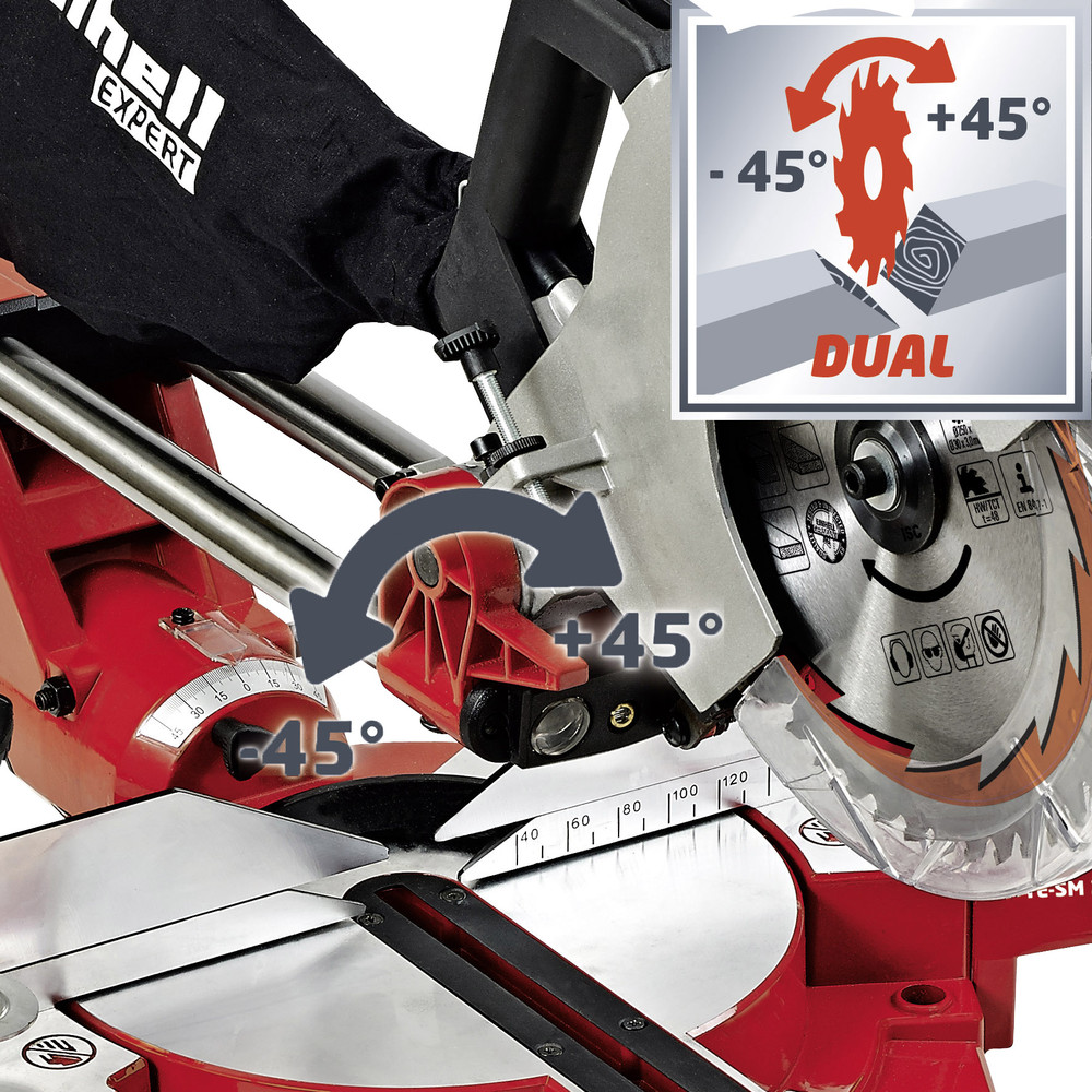 Einhell TE-SM 2534 Dual Zug-Kapp- und Gehrungssäge 250 mm ...