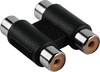 Hama 00043483 Cinch Audio Adapter [2x Cinch-Buchse - 2x Cinch-Buchse] Schwarz