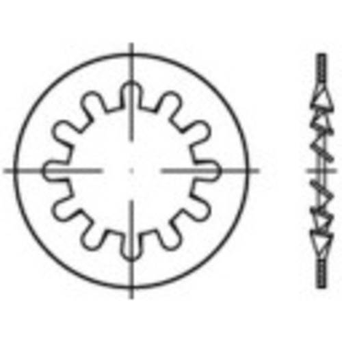 TOOLCRAFT 1067164 Zahnscheibe Innen-Durchmesser: 12.5 mm DIN 6797 Edelstahl 500 St.