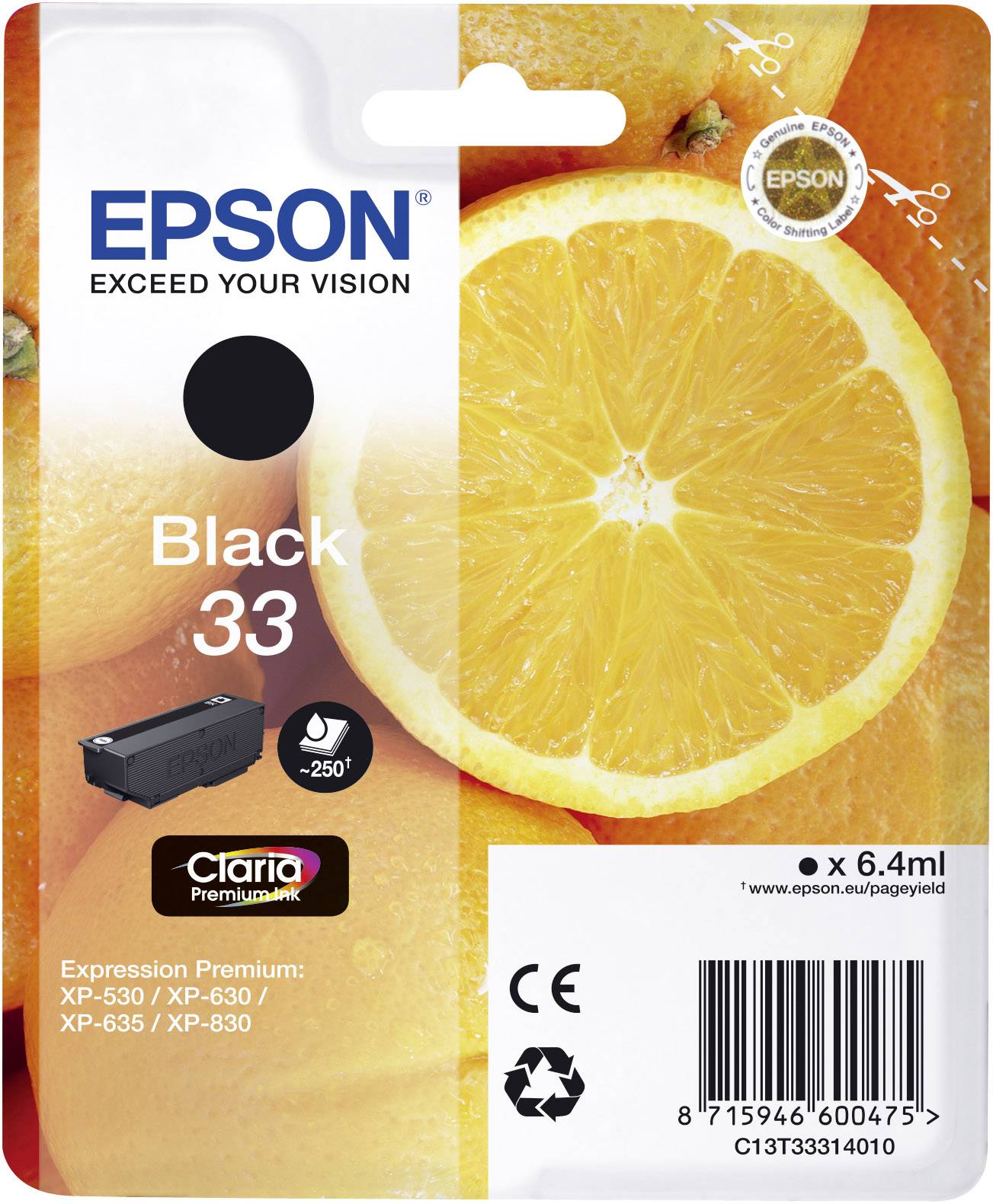 EPSON 33 Schwarz Tintenpatrone