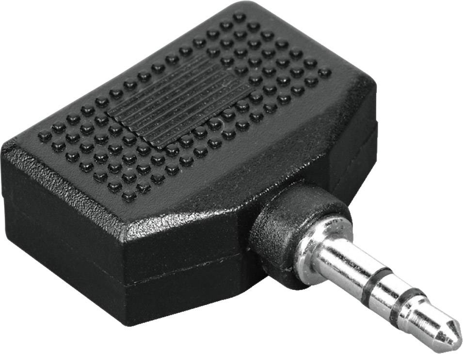 Hama 00043353 Klinke Audio Adapter [1x Klinkenstecker 3.5 mm - 2x Klinkenbuchse 3.5 mm] Schwarz-0