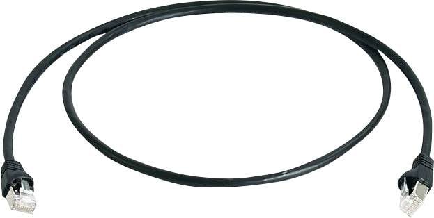 Telegärtner 100009136 RJ45 Patchkabel CAT 6a S/FTP 25.00 m Schwarz Flammwidrig, Halogenfrei, UL-zertifiziert 1 St.