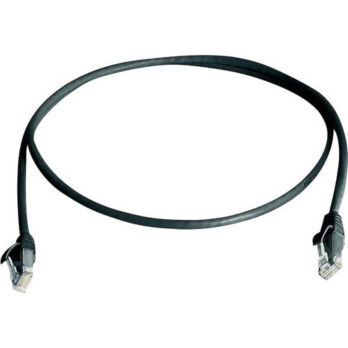 Telegärtner 100008058 RJ45 Netzwerkkabel, Patchkabel CAT 6 U/UTP 1.00 m Schwarz Flammwidrig, Halogenfrei 1 St.