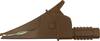 Cliff Croc Clip Sicherheits-Abgreifklemme Steckanschluss 4 mm CAT III 1000 V Braun