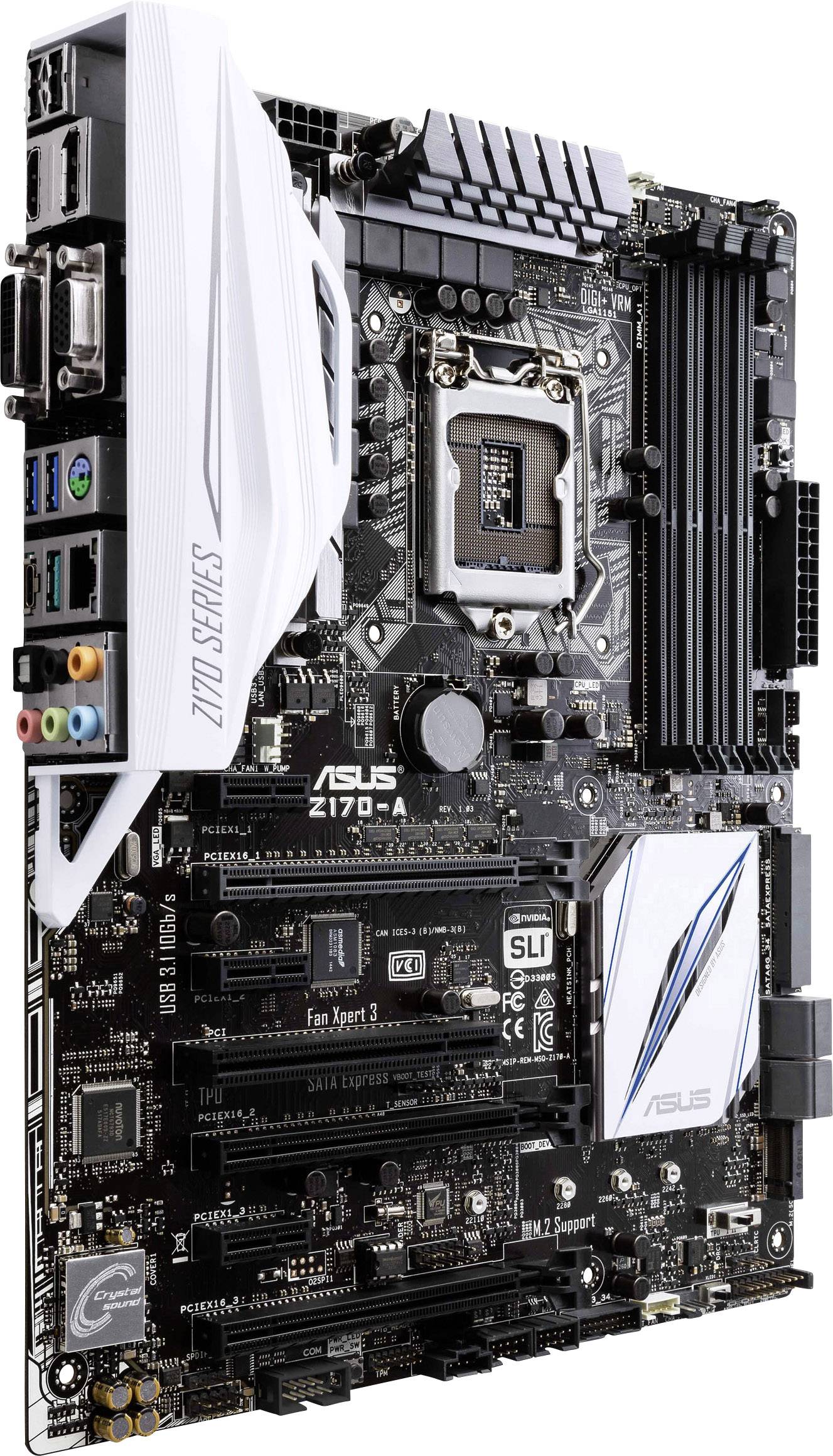 Asus Z170-A Mainboard Sockel (PC) Intel® LGA 1151 Formfaktor (Details) ATX Mainboard-Chipsatz Intel® Z170-4