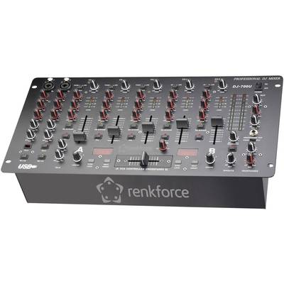 Renkforce DJM700U USB DJ Mixer 19 Zoll Einbau 