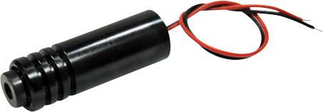 Schwarzer zylindrischer Laser mit roten und schwarzen Drähten.