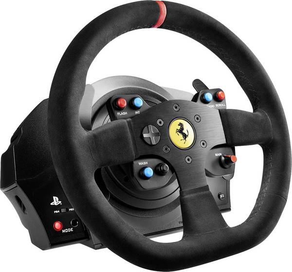 Thrustmaster T300 Ferrari Integral Alcantara Edition Lenkrad  PlayStation 4 Schwarz inkl. Pedale