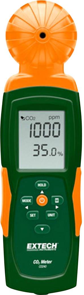 EXTECH Kohlendioxid-Messgerät Extech CO240 0 - 9999 ppm mit Temperaturmessfunktion, mit USB-Schnitts