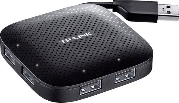 TP-LINK UH400 USB-Hub 4 Port USB-A USB 3.0 5 GBit/s Schwarz UH400
