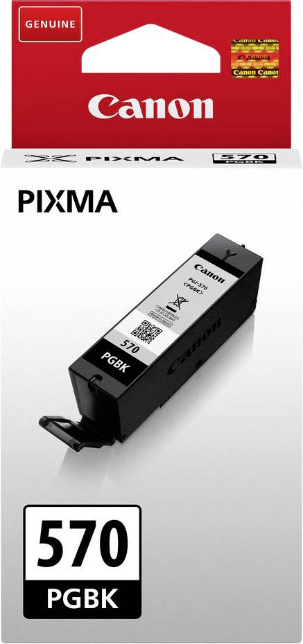 'Canon PIXMA Tintenpatrone PG-570 PGBK' in schwarzer Verpackung, Originaldruck, kompatibel mit bestimmten PIXMA-Druckermodellen.