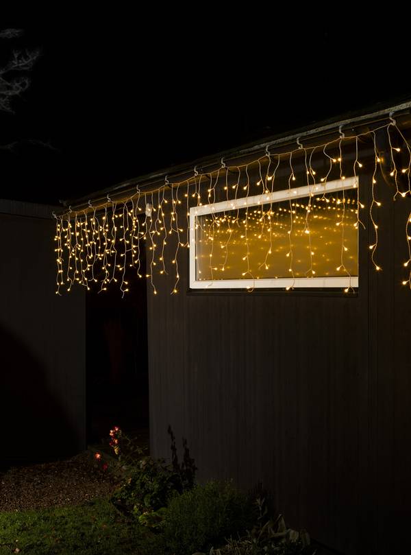Konstsmide Lichtervorhang-Eisregen  Außen 24 V EEK: E (A - G) 200 LED Warmweiß