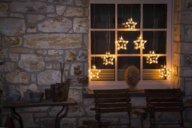 Konstsmide Lichtervorhang-Sterne Außen 24 V EEK: LED (A++ - E) 70 LED
