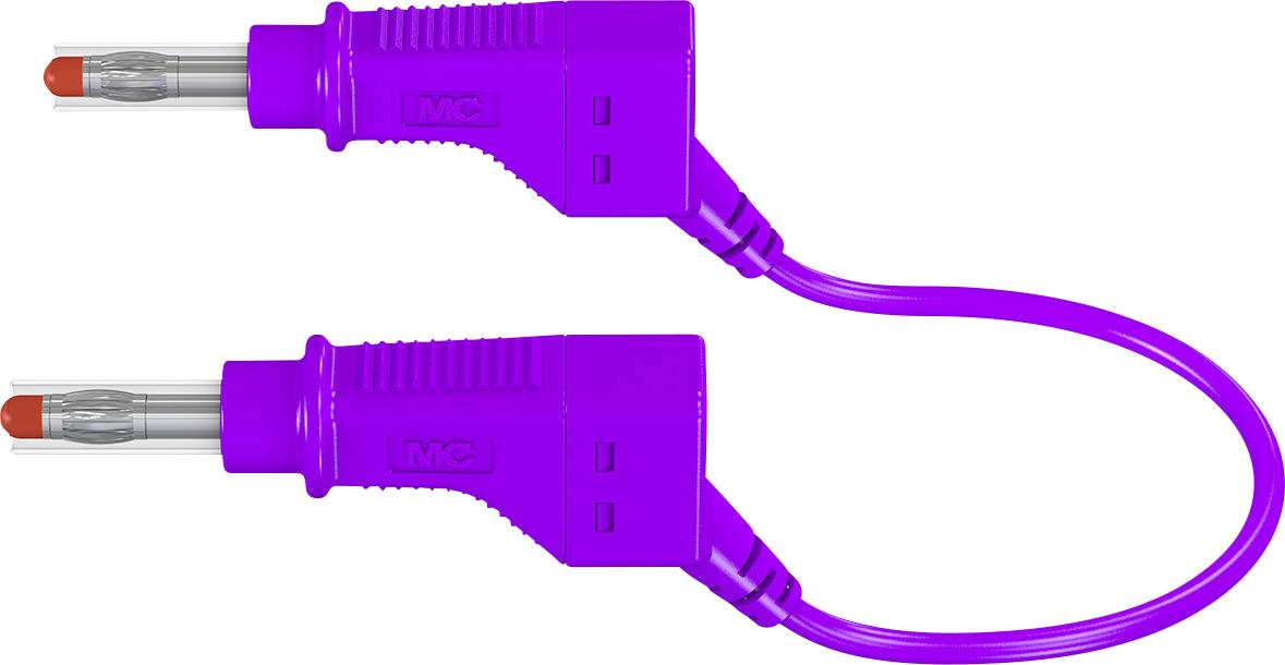 MULTICONTACT Sicherheits-Messleitung [ Lamellenstecker 4 mm - Lamellenstecker 4 mm] 0.50 m Violett M