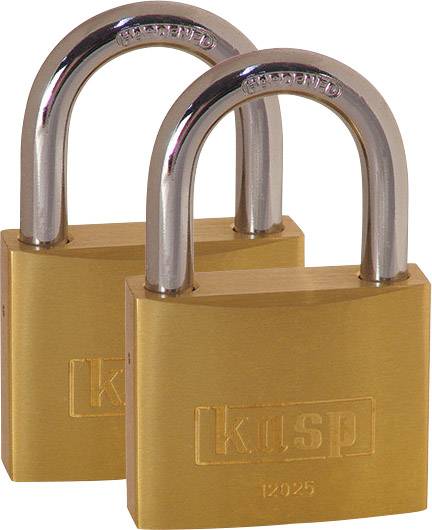 Kasp K12025D2 Vorhängeschloss 25 mm Goldgelb Schlüsselschloss-0
