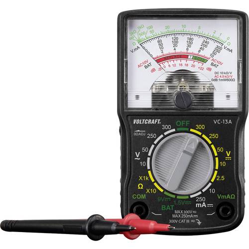 VOLTCRAFT VC-13A Hand-Multimeter kalibriert (ISO) analog CAT III 300 V