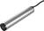 Zylindrischer, silberfarbener Sensor mit schwarzem Kabel, verwendet für industrielle oder technische Anwendungen.