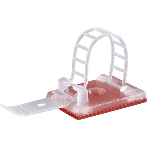 TRU COMPONENTS WCT-64TT Befestigungssockel selbstklebend, schraubbar 1386625 Bündel-Ø-Bereich 16 mm (max) mit Befestigun...