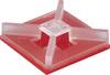 TRU COMPONENTS 93013c949a Befestigungssockel 1386631 Bündel-Ø-Bereich 7 mm (max) 4fach einfädeln Transparent 1 St.