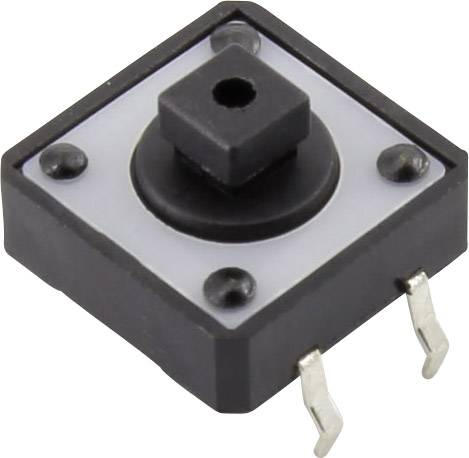 TRU COMPONENTS YST-1103T Drucktaster 12 V/DC 0.05 A 1 x Aus/(Ein) tastend (L x B) 12 mm x 12 mm 1 St.