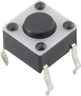 TRU COMPONENTS YST-1102 Drucktaster 12 V/DC 0.05 A 1 x Aus/(Ein) tastend (L x B) 6 mm x 6 mm 1 St.