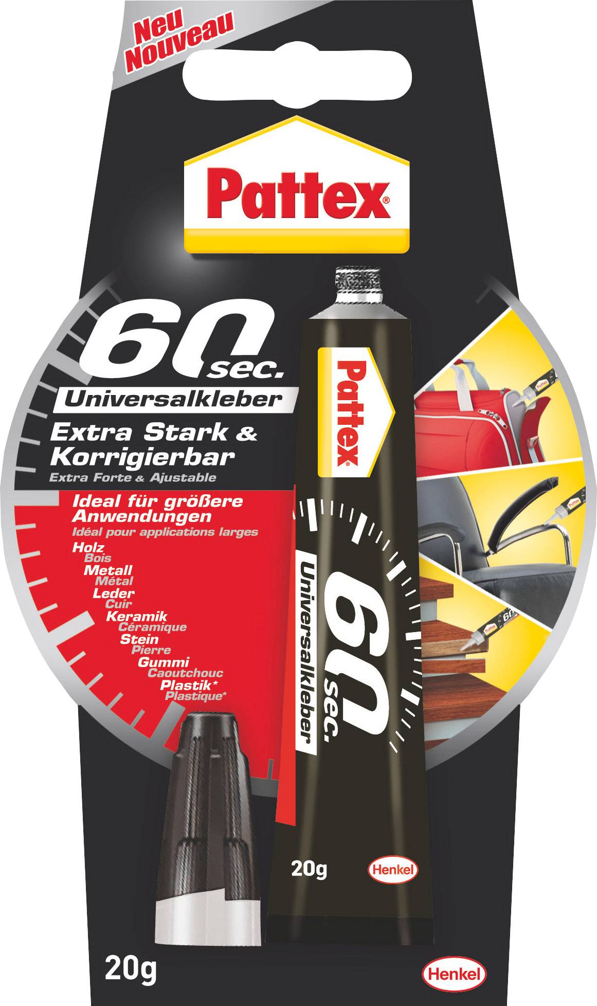 Pattex 60 Sekunden Kleber PUK6K 20 g-0
