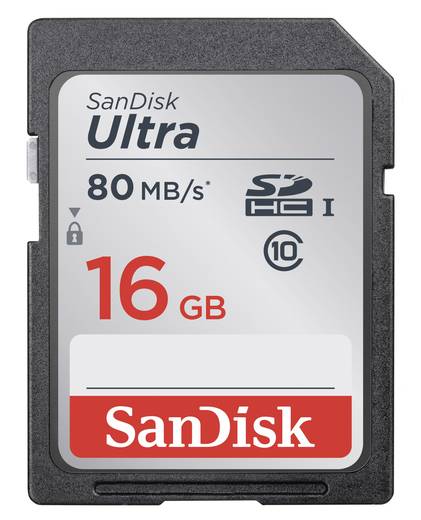 SanDisk UltraR SDHC Karte 16 GB Class 10 UHS I