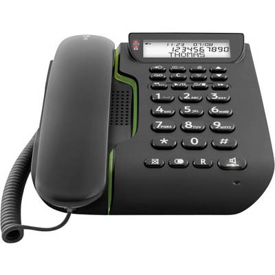 doro Comfort 3005 Schnurgebundenes Seniorentelefon  Anrufbeantworter, Freisprechen Beleuchtetes Display Schwarz 