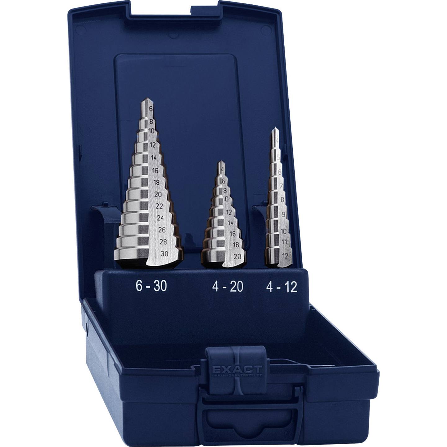 Eventus 15332 HSS Stufenbohrer-Set 3teilig 4 - 12 mm, 4 - 20 mm, 4 - 30 ...