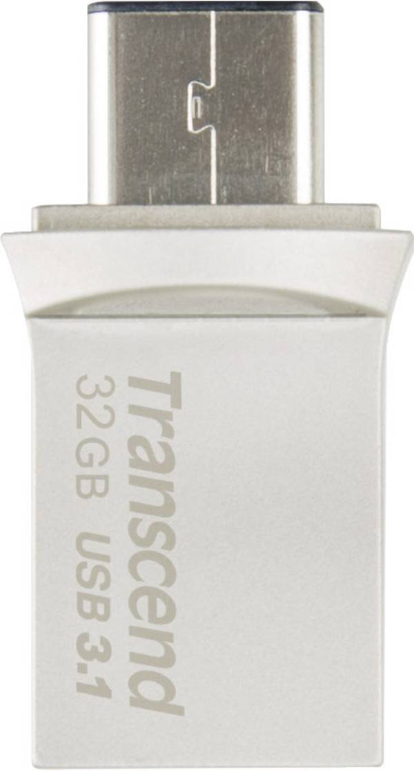 Transcend JetFlash® 890 USB-Zusatzspeicher Smartphone/Tablet Silber 32 GB USB-A (USB 3.2 Gen 2), USB-C®