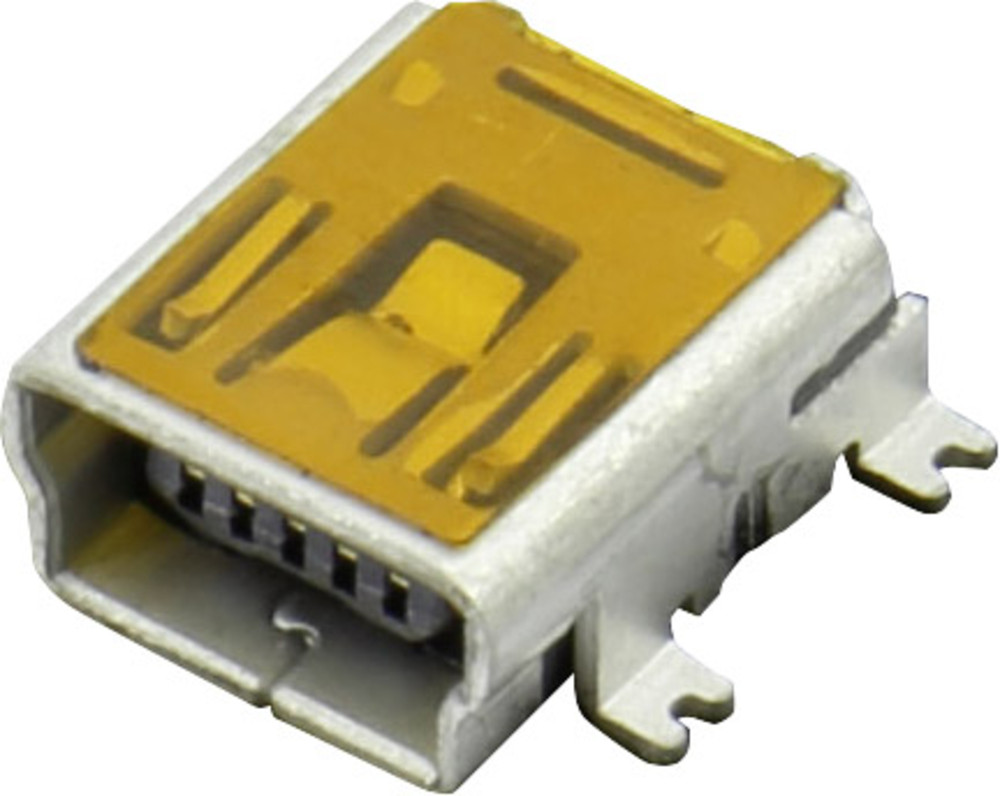 Mini USB B Einbaubuchse Buchse, Einbau horizontal DS1104-B60SRS Connfly ...