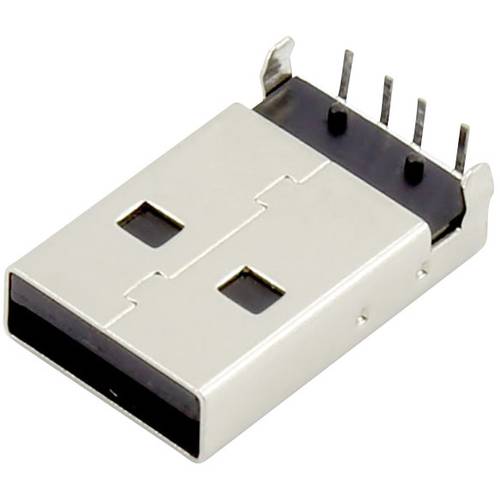 Connfly DS1097-BN0 USB A Stecker Rechtwinkliger Typ Stecker, Einbau horizontal Inhalt: 1 St.
