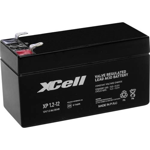 XCell XP1.212 XCEXP1.212 Bleiakku 12 V 1.2 Ah Blei-Vlies (AGM) (B x H x T) 97 x 52 x 44 mm Flachstecker 4.8 mm Wartungsf...