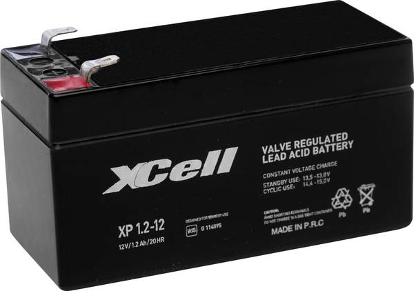 XCell XP1.212 XCEXP1.212 Bleiakku 12 V 1.2 Ah Blei-Vlies (AGM) (B x H x T) 97 x 52 x 44 mm Flachstecker 4.8 mm Wartungsfrei, VDS-Zertifizierung
