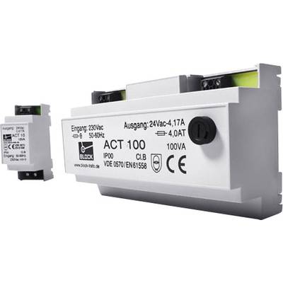 Block ACT 10 Sicherheitstransformator 1 x 230 V/AC 1 x 24 V/AC 10 VA 0.416 A 