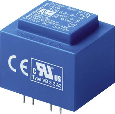 Block AVB 1,5/2/6 PCB Mount Transformer 2x115V 2x6V AC 1.50VA 125mA