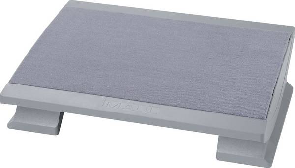 Maul 9022585 Komfortabel  Fußstütze (B x H x T) 450 x 220 x 390 mm ergonomisch, höhenverstellbar, neigungsverstellbar, mit Teppich-Belag Grau